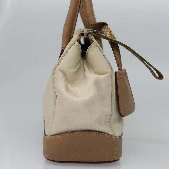 PRADA Hand Bag Nylon Beige Auth ti2915 - Picture 5 of 16